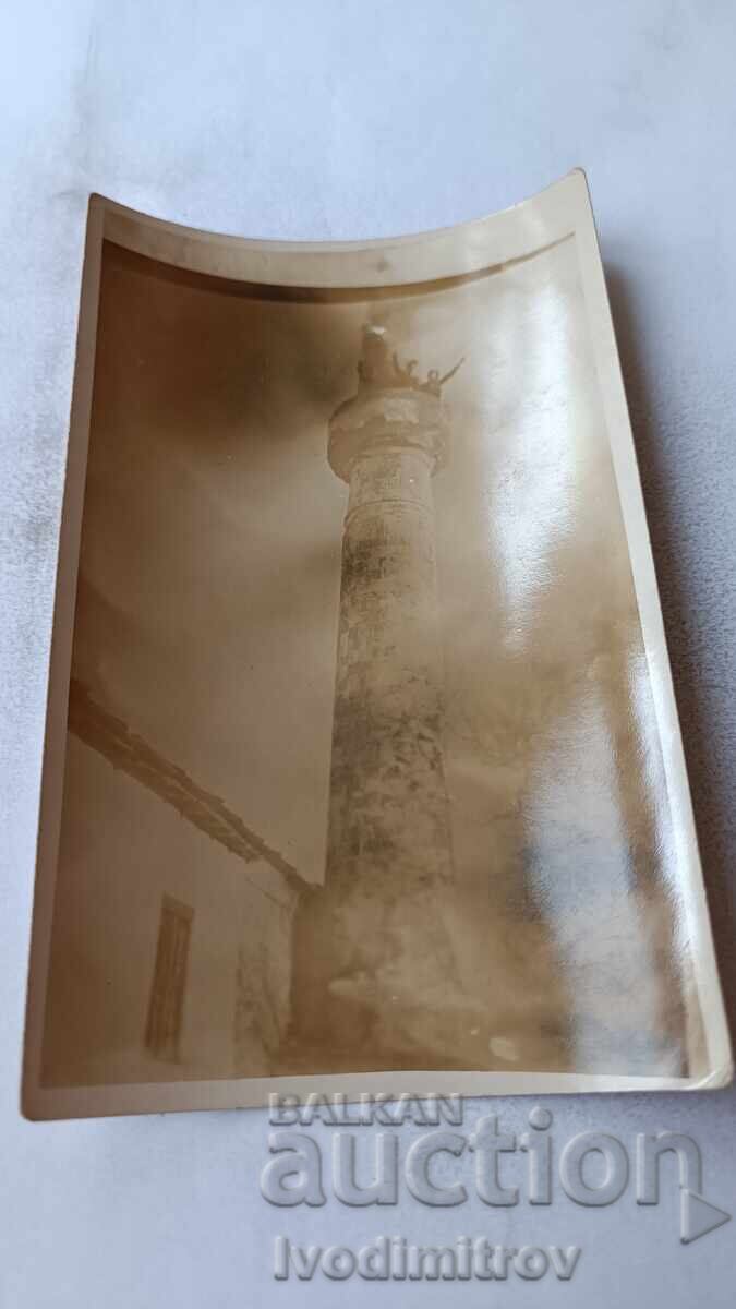 Snimka Dolno Prahovo Dvama myzhe na minareto na dzhamiyata 1936 Snimka Dolno Prahovo Dvama myzhe na minareto na dzhamiyata 1936