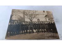 Photo Sofia: Sixth-grade female students with their teacher in the yard