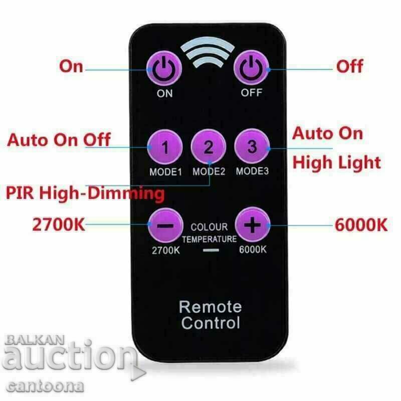 Διπλός ηλιακός λαμπτήρας 6 ισχυρές δίοδοι COB με μεγεθυντικούς φακούς, τηλεχειριστήριο - 6