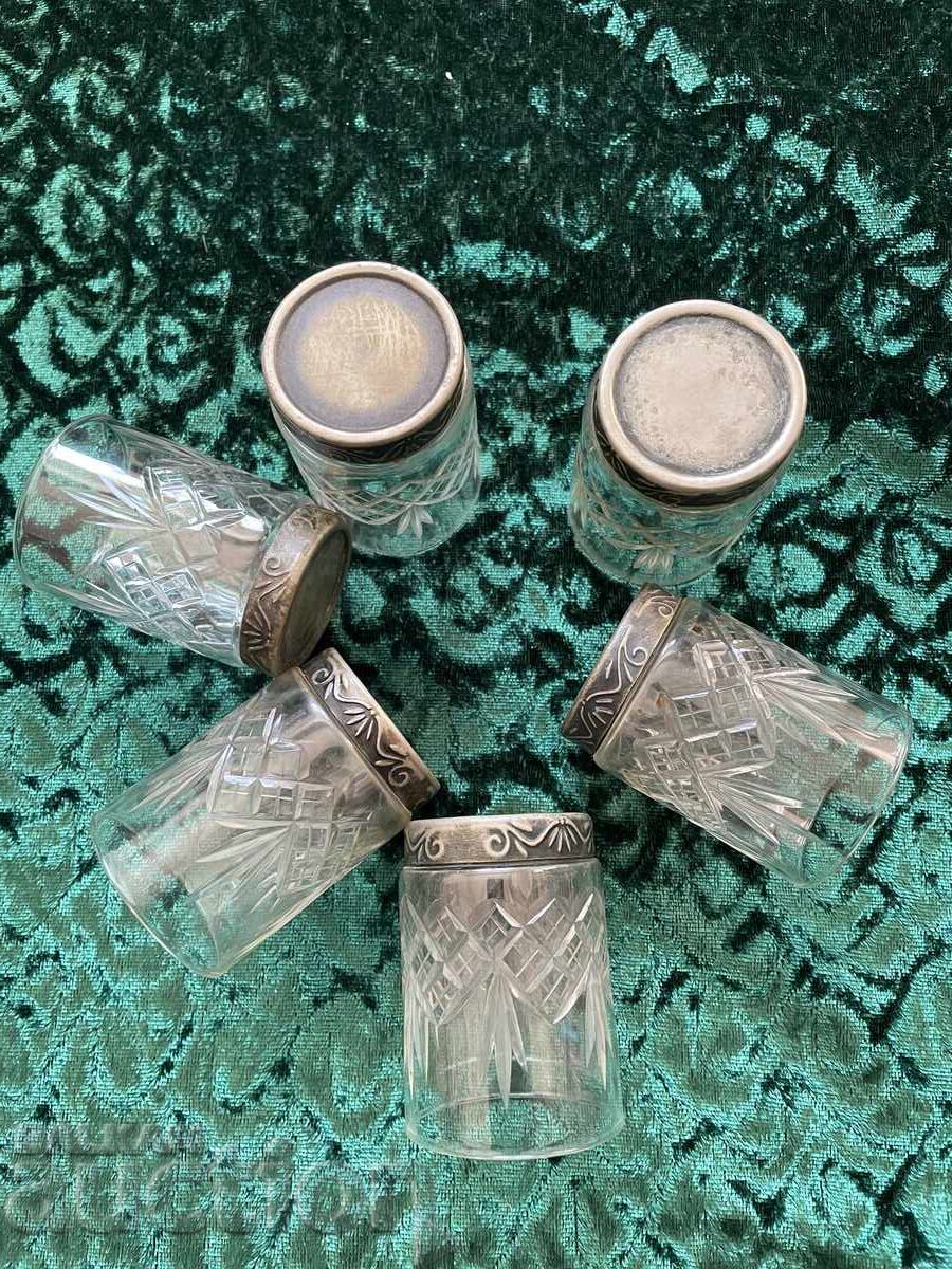 Licitație Cești - cristal rusesc 6/4 cm, 6 buc Licitație Cești - cristal rusesc 6/4 cm, 6 buc