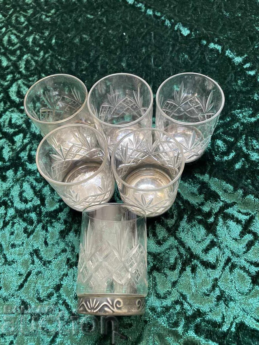 Cești - cristal rusesc 6/4 cm, 6 buc Cești - cristal rusesc 6/4 cm, 6 buc