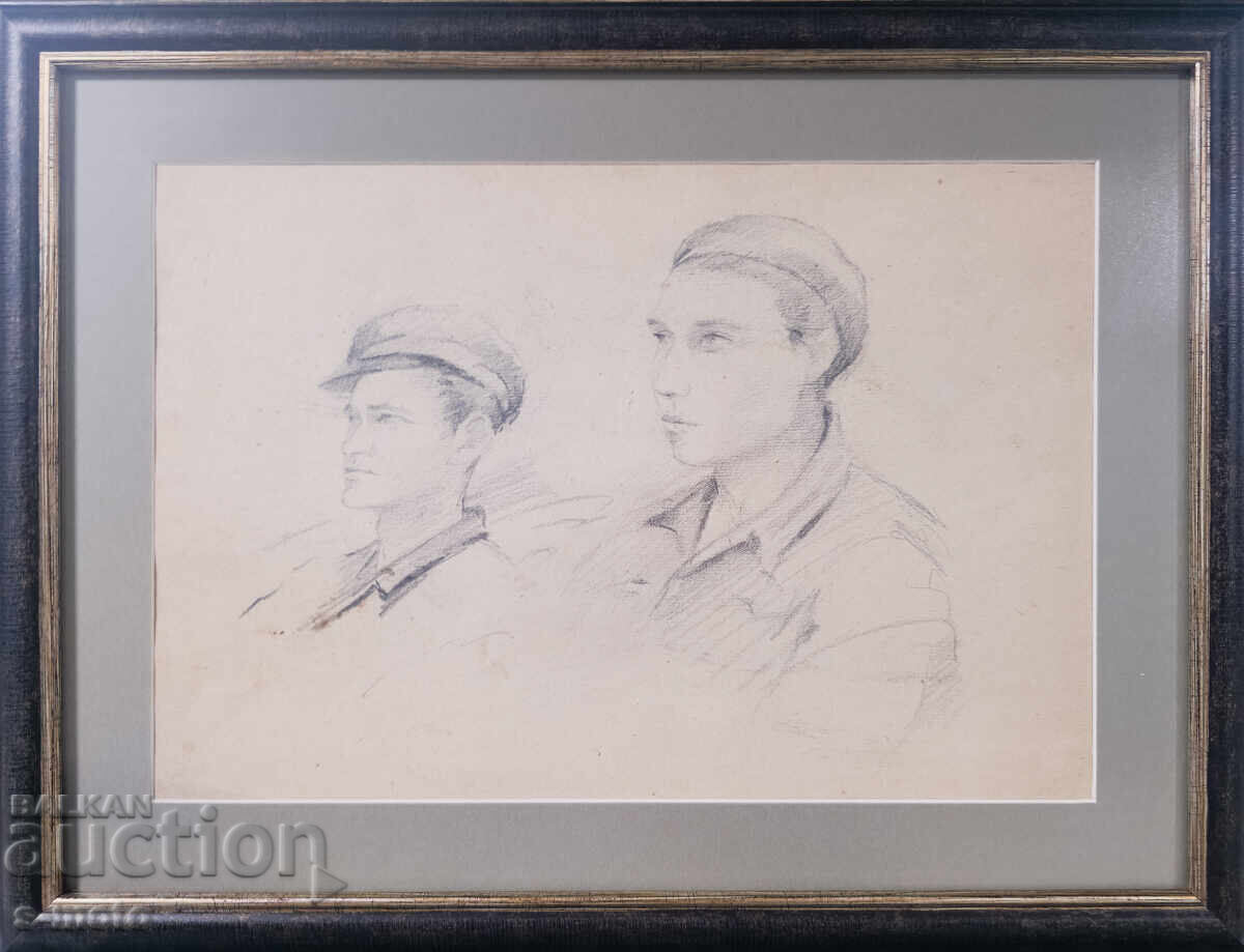 Παράδοση Νικόλα Γκεοργκίεφ-Ντέντο Μπόζε (1884 - 1963) Πορτρέτο, μολύβι