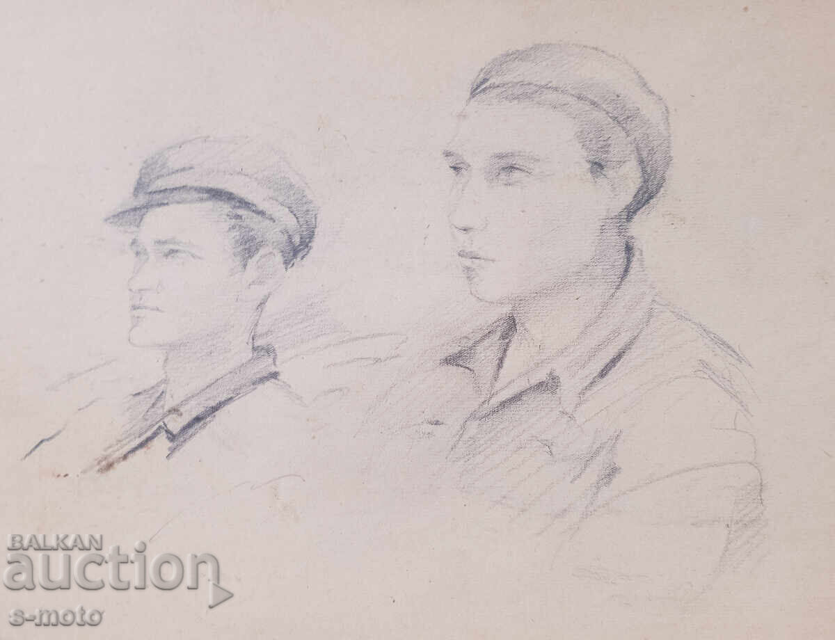 Νικόλα Γκεοργκίεφ-Ντέντο Μπόζε (1884 - 1963) Πορτρέτο, μολύβι - 6