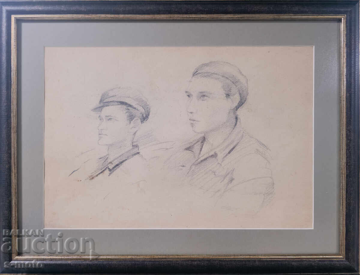 Νικόλα Γκεοργκίεφ-Ντέντο Μπόζε (1884 - 1963) Πορτρέτο, μολύβι