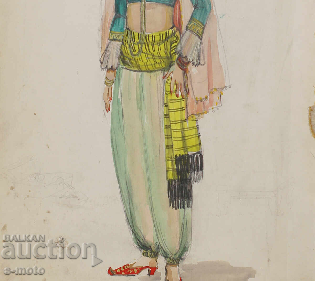 Πίνακας σκηνογραφίας Zlatka Dăbova ''Haiduška kletva'' 1957 - 5 Πίνακας σκηνογραφίας Zlatka Dăbova ''Haiduška kletva'' 1957 - 5