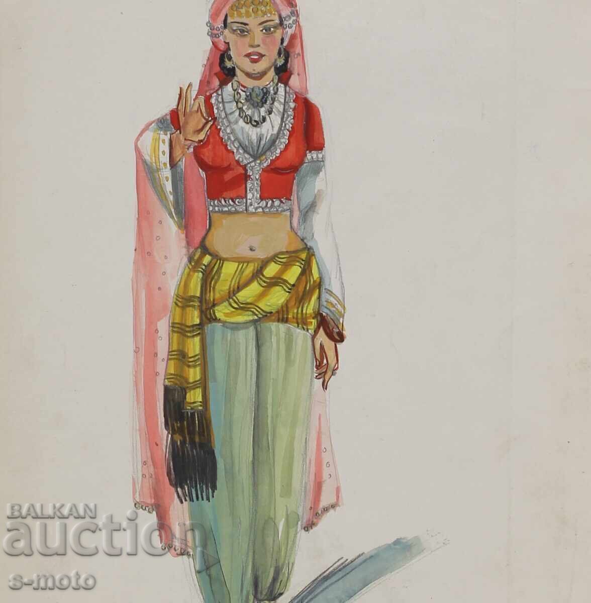 Zlatka Dăbova (1927 - 1997) scenografie ''Haiducul jurământ'' - 5 Zlatka Dăbova (1927 - 1997) scenografie ''Haiducul jurământ'' - 5