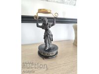 Bronze statuette - lady with a wreath