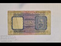 Британските военни власти 10 шилинга 1943  година