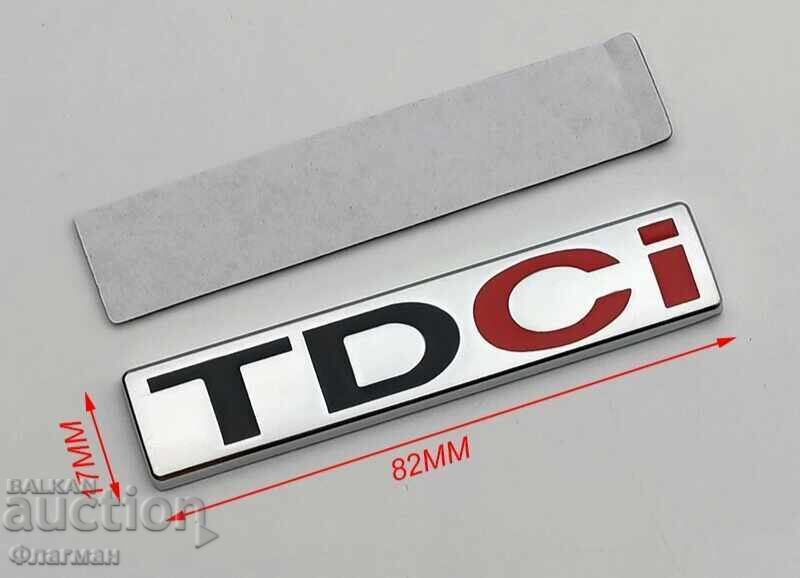 Aluminum "TDCi" emblems for Ford - 82 mm / 17 mm with price 10.00 BGN | € 5.11