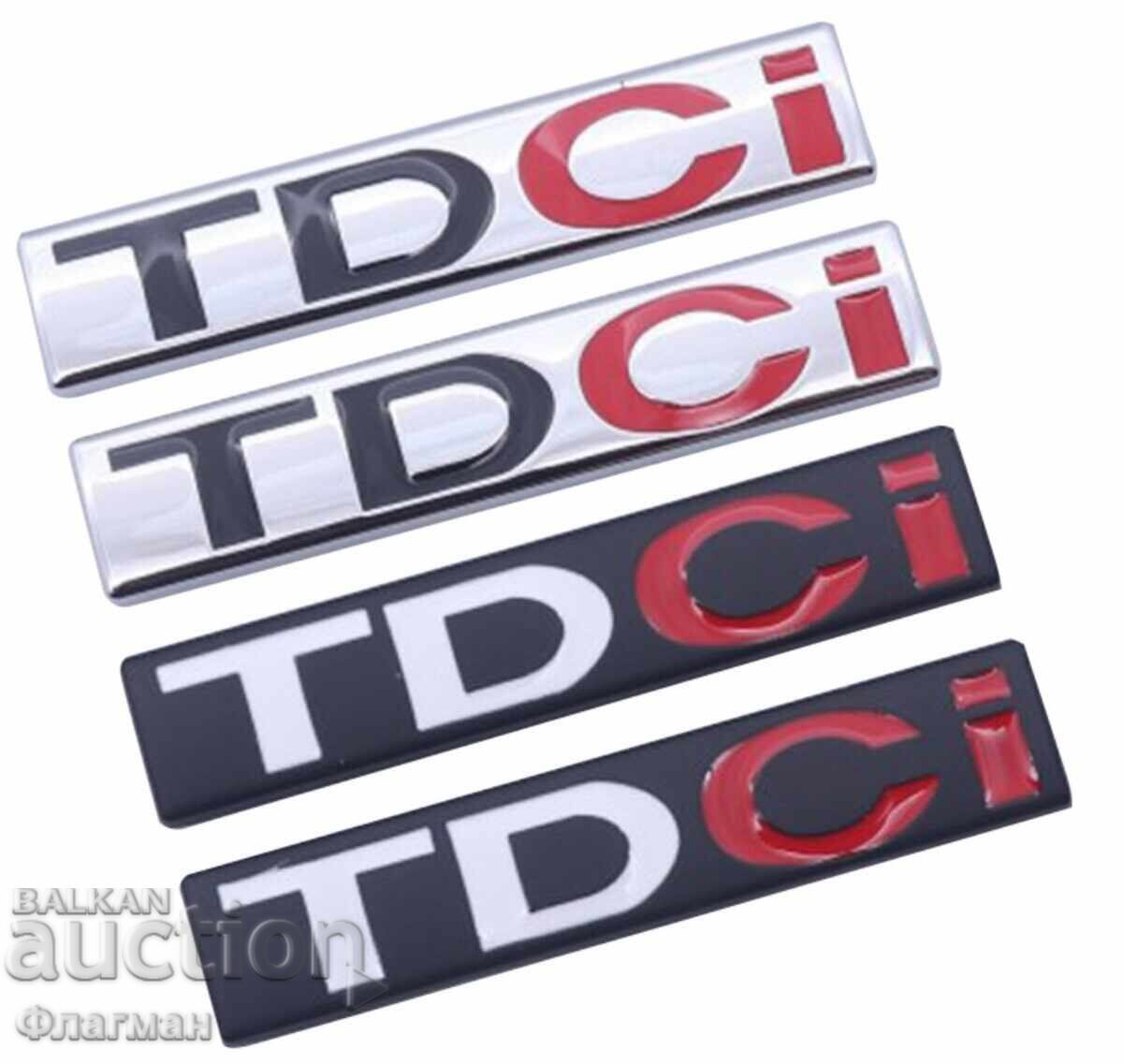 Delivery of Aluminum "TDCi" emblems for Ford - 82 mm / 17 mm