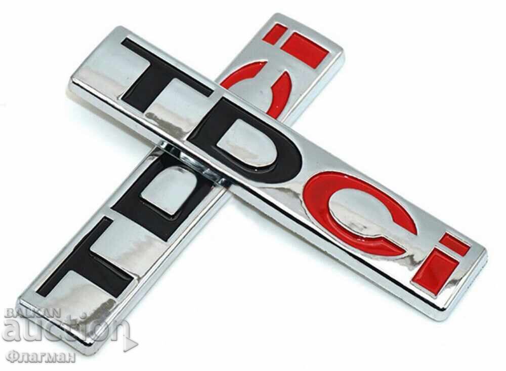 Aluminum "TDCi" emblems for Ford - 82 mm / 17 mm - 5