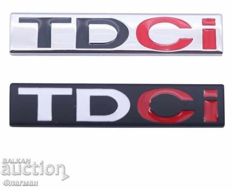 Embleme din aluminiu ”TDCi” pentru Ford - 82 mm / 17 mm