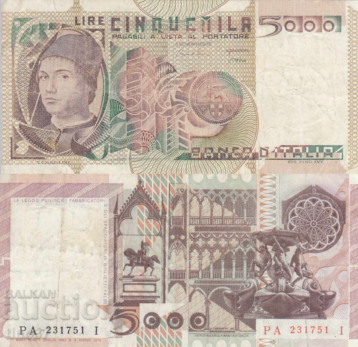 tino37- ΙΤΑΛΙΑ - 5000 ΛΙΡΕΣ - 1980 - VF