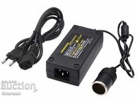 Adaptor de la 220 la 12V, 10A - tip brichetă auto