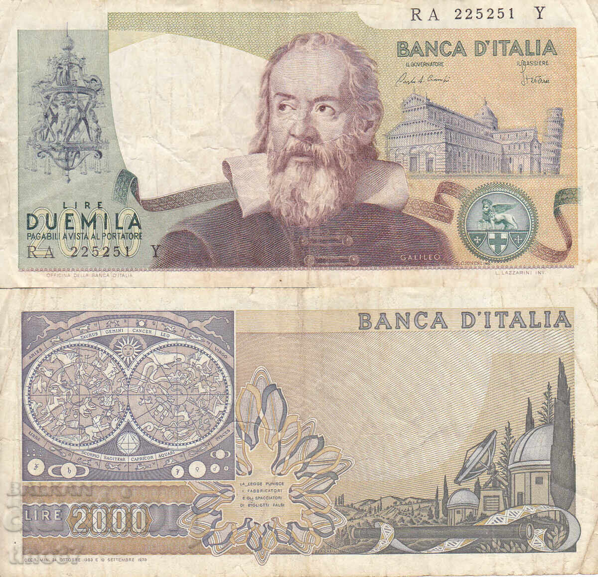 tino37- ΙΤΑΛΙΑ - 2000 ΛΙΡΕΣ - 1983 - F+