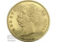 Monedă Italia 100 Lire 1888-R, Regele Umberto I - REPLICA