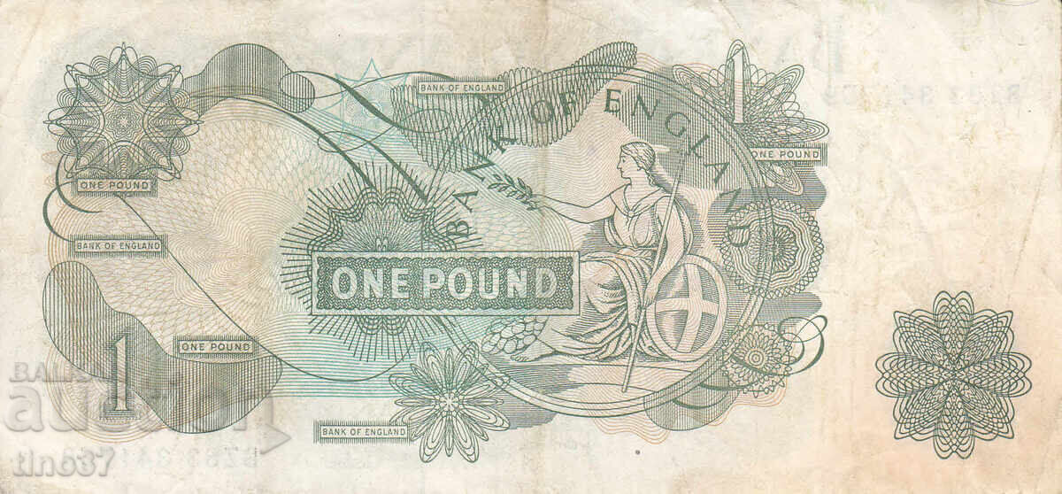 Аукцион tino37- ВЕЛИКОБРИТАНИЯ - АНГЛИЯ - 1 ПАУНД  - 1970/77г - F+