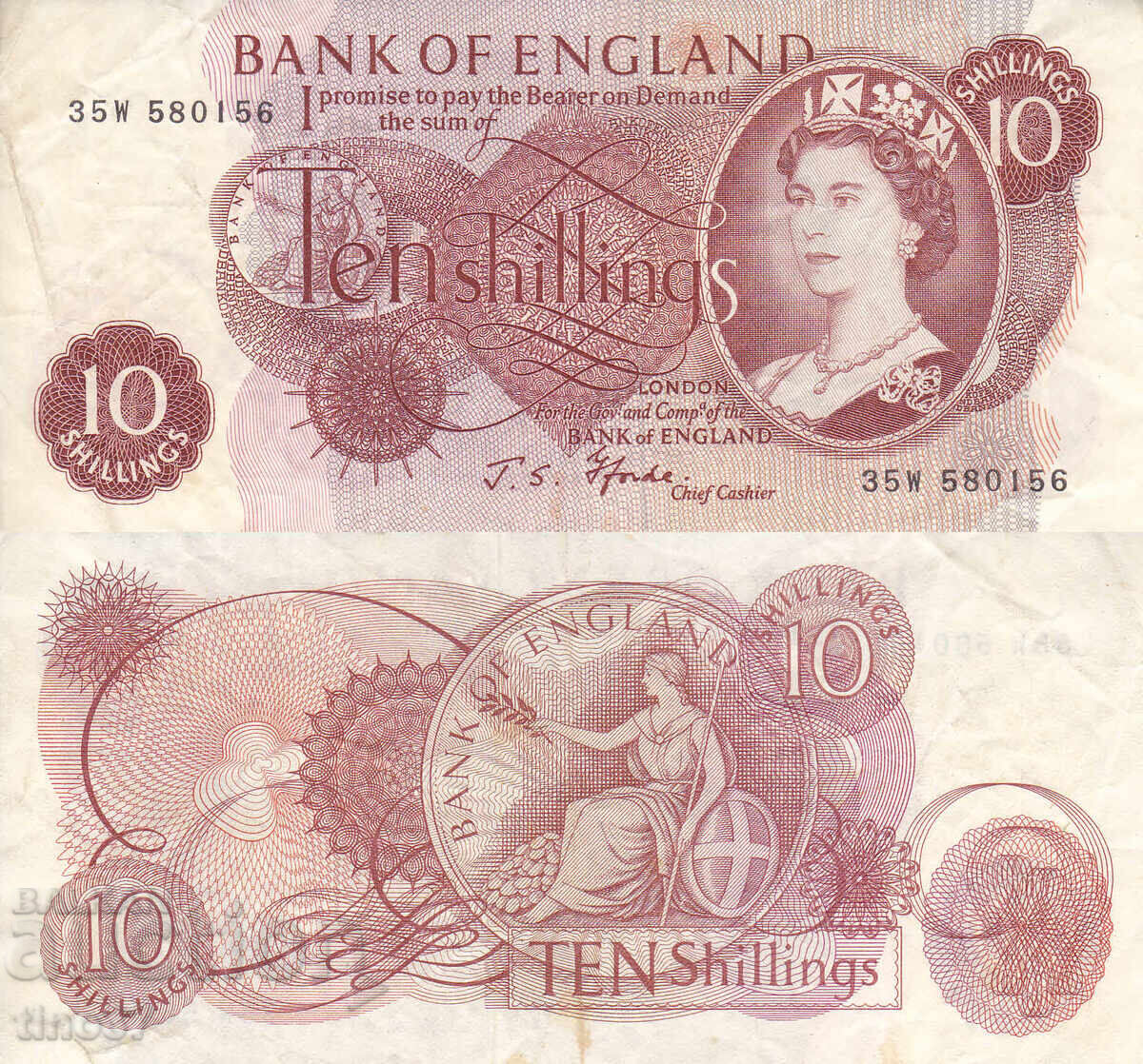 tino37 - ΗΝΩΜΕΝΟ ΒΑΣΙΛΕΙΟ - ΑΓΓΛΙΑ - 10 ΣΕΛΙΝΙΑ - 1966/70 - VF