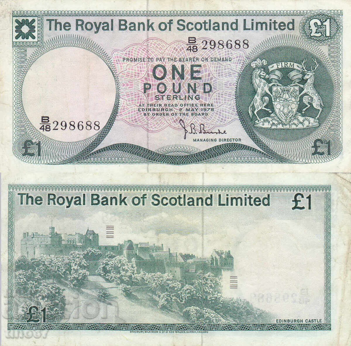 tino37 - MAREA BRITANIE - SCOȚIA - 1 LIRĂ - 1978 - VF