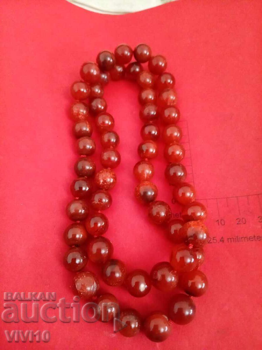 Antique carnelian necklace