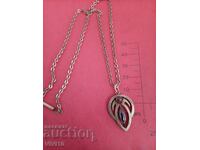 Αρχαίο κολιέ με ρουμπίνια και επιχρύσωση