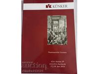 Numismatică - Catalog de licitație pentru literatură numismatică