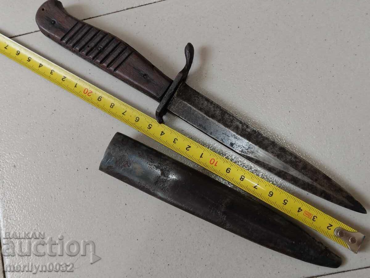 Παράδοση Γερμανικό μαχαίρι χαρακώματος με θήκη ξιφολόγχης WW1 WW2 Wehrmacht