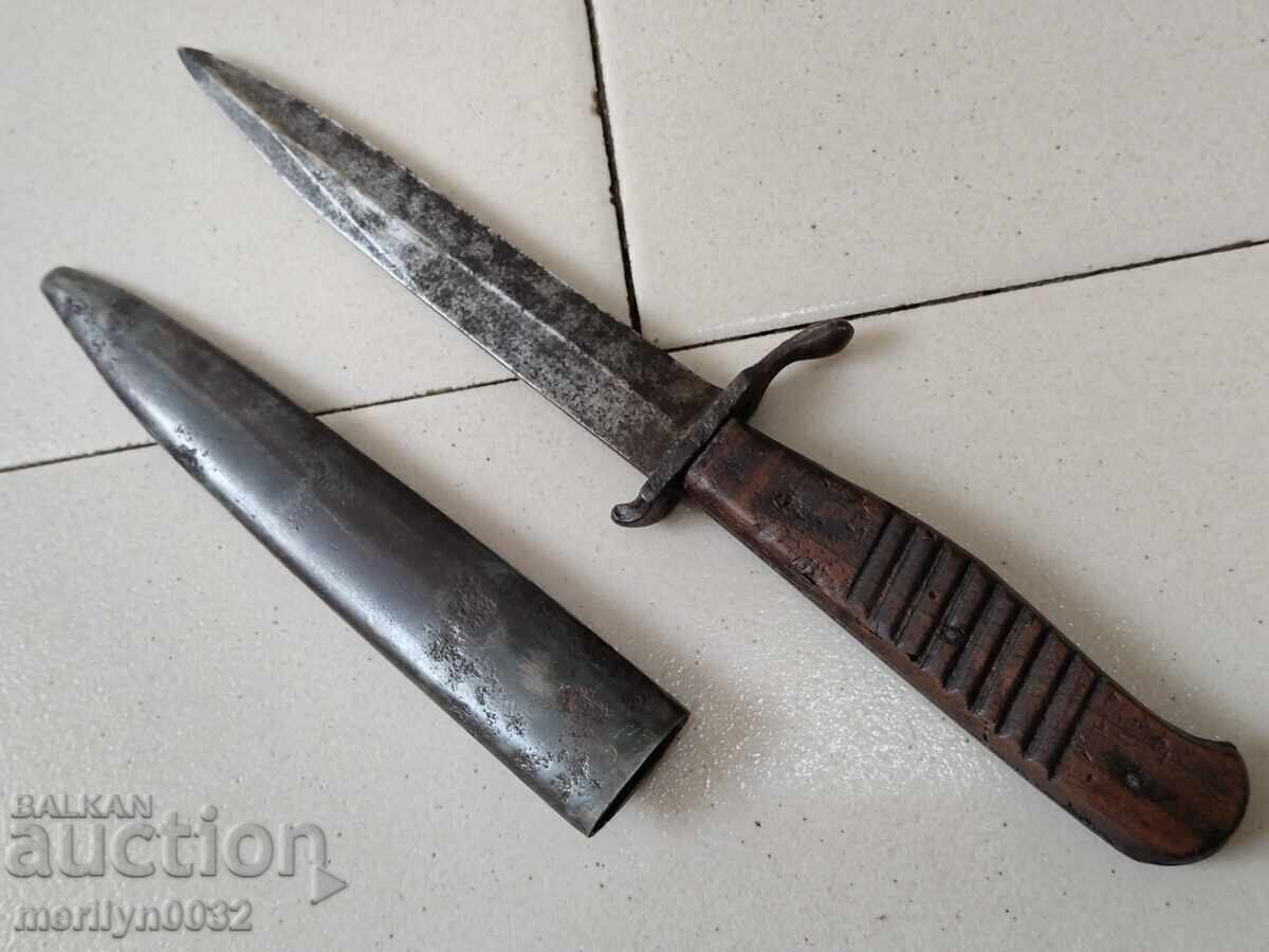 Cuțit de tranșee german cu teacă baionetă WW1 WW2 Wehrmacht - 5