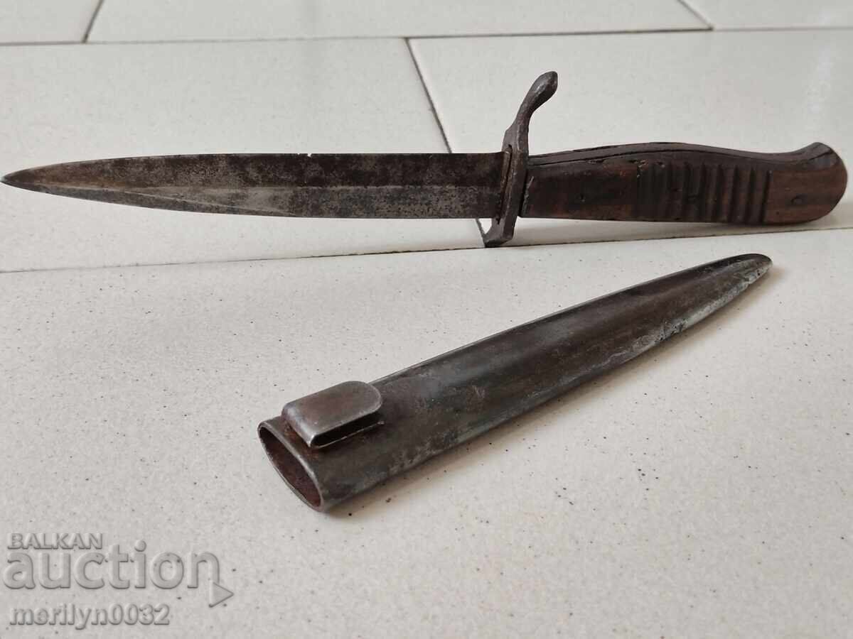 Cuțit de tranșee german cu teacă baionetă WW1 WW2 Wehrmacht - 6