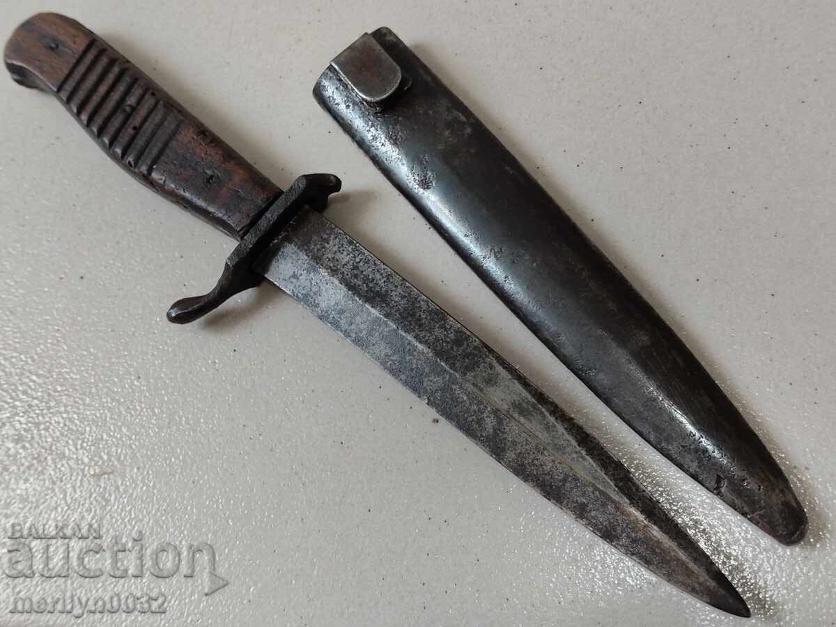 Γερμανικό μαχαίρι χαρακώματος με θήκη ξιφολόγχης WW1 WW2 Wehrmacht