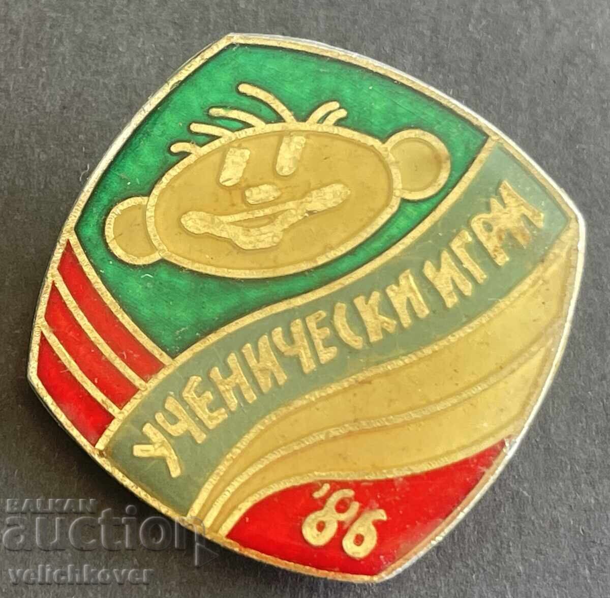 41303 България знак Учинически игри 1986г. 41303 България знак Учинически игри 1986г.