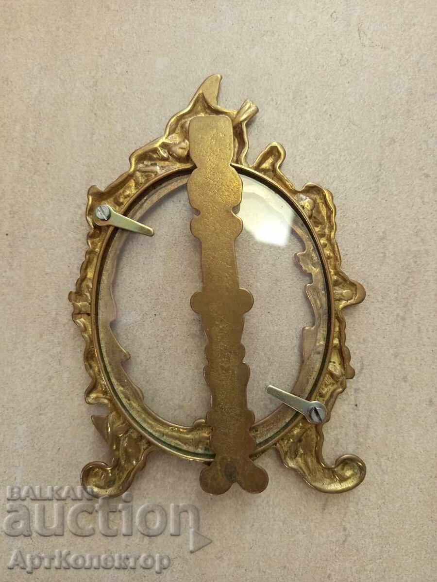 Old Baroque Frame Bronze Brass - 7