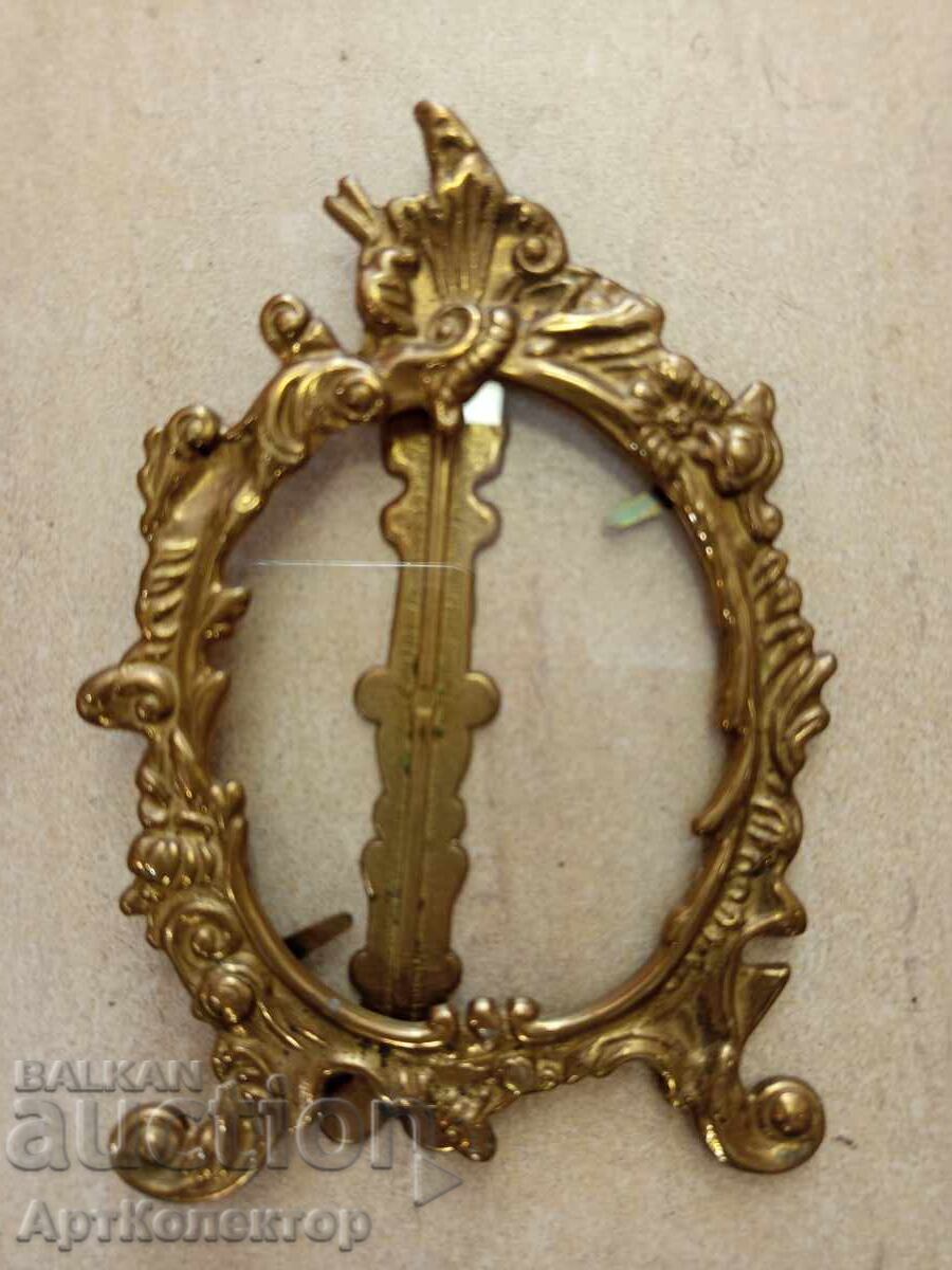 Old Baroque Frame Bronze Brass