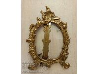 Old Baroque Frame Bronze Brass