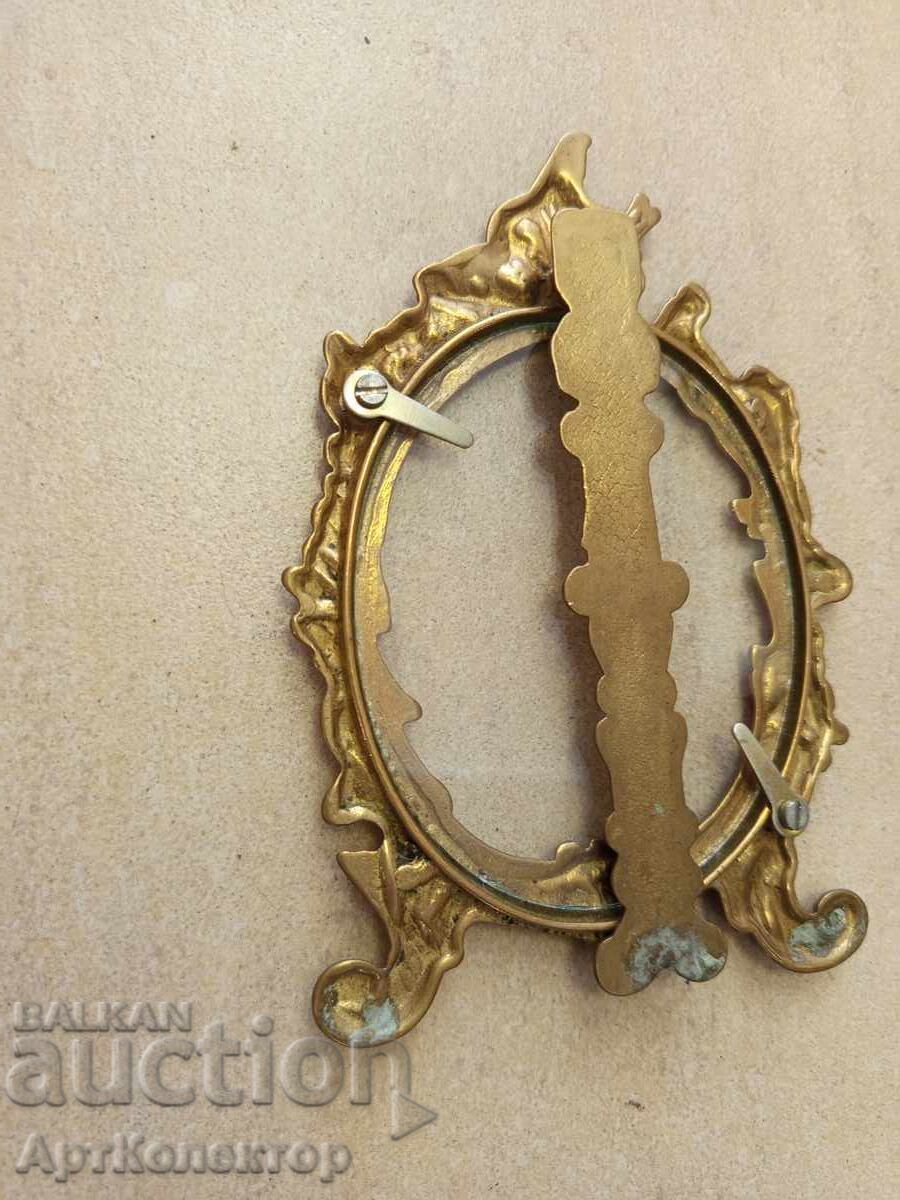 Old Baroque Frame Bronze Brass - 7