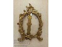 Veche ramă barocă bronz alamă