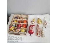 Jucării de Crăciun din sticlă vechi