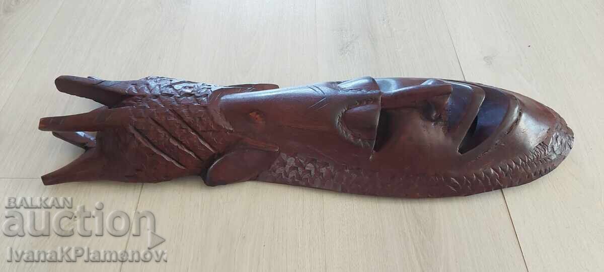 Δημοπρασία Αφρικανικό ξυλόγλυπτο από μασίφ ξύλο για γνώστες 60εκ