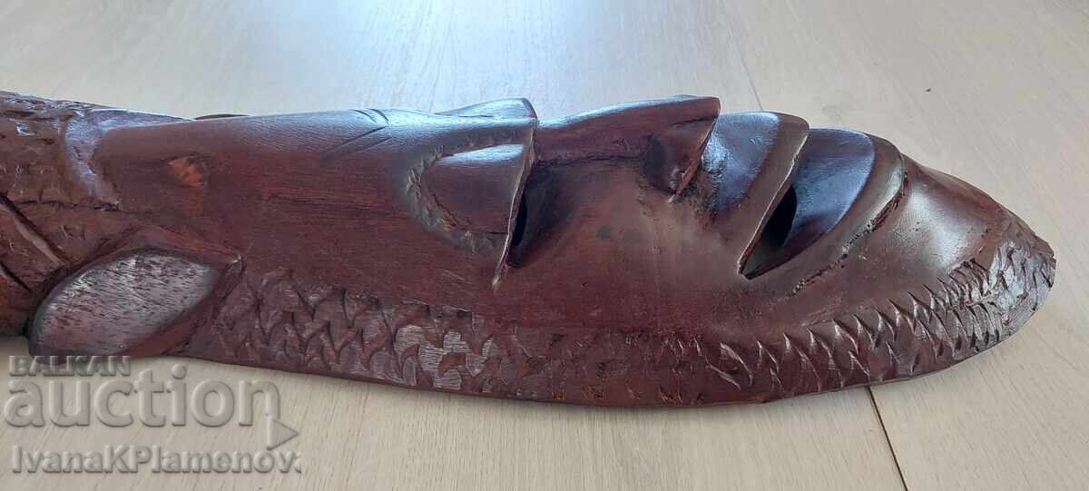 Παράδοση Αφρικανικό ξυλόγλυπτο από μασίφ ξύλο για γνώστες 60εκ