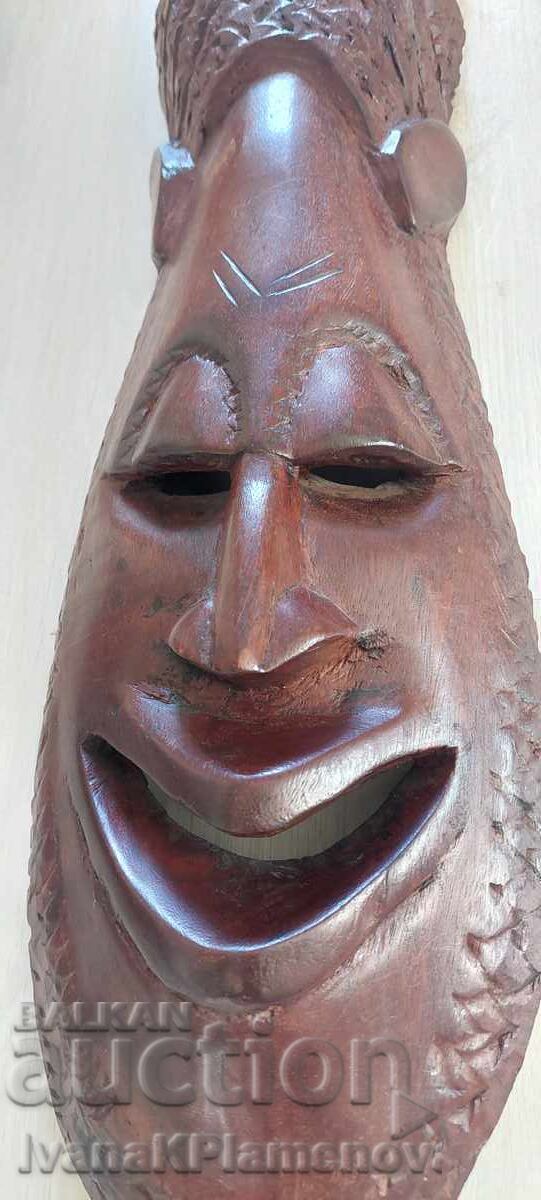 Αφρικανικό ξυλόγλυπτο από μασίφ ξύλο για γνώστες 60εκ - 6