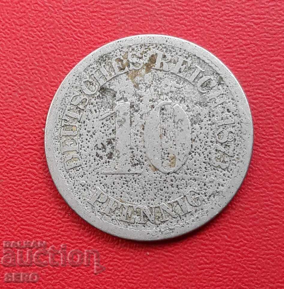 Germania - 10 Pfennig 1873 - An rar Germania - 10 Pfennig 1873 - An rar