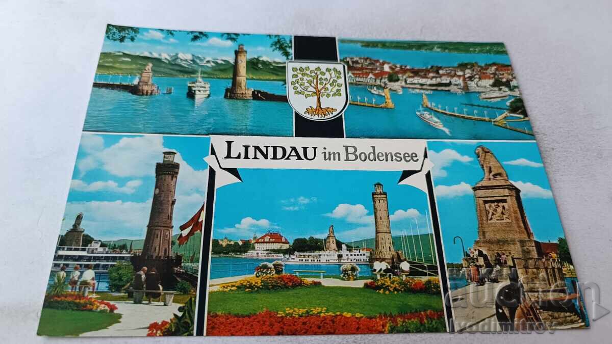Postcard Lindau um Bodensee Collage Postcard Lindau um Bodensee Collage