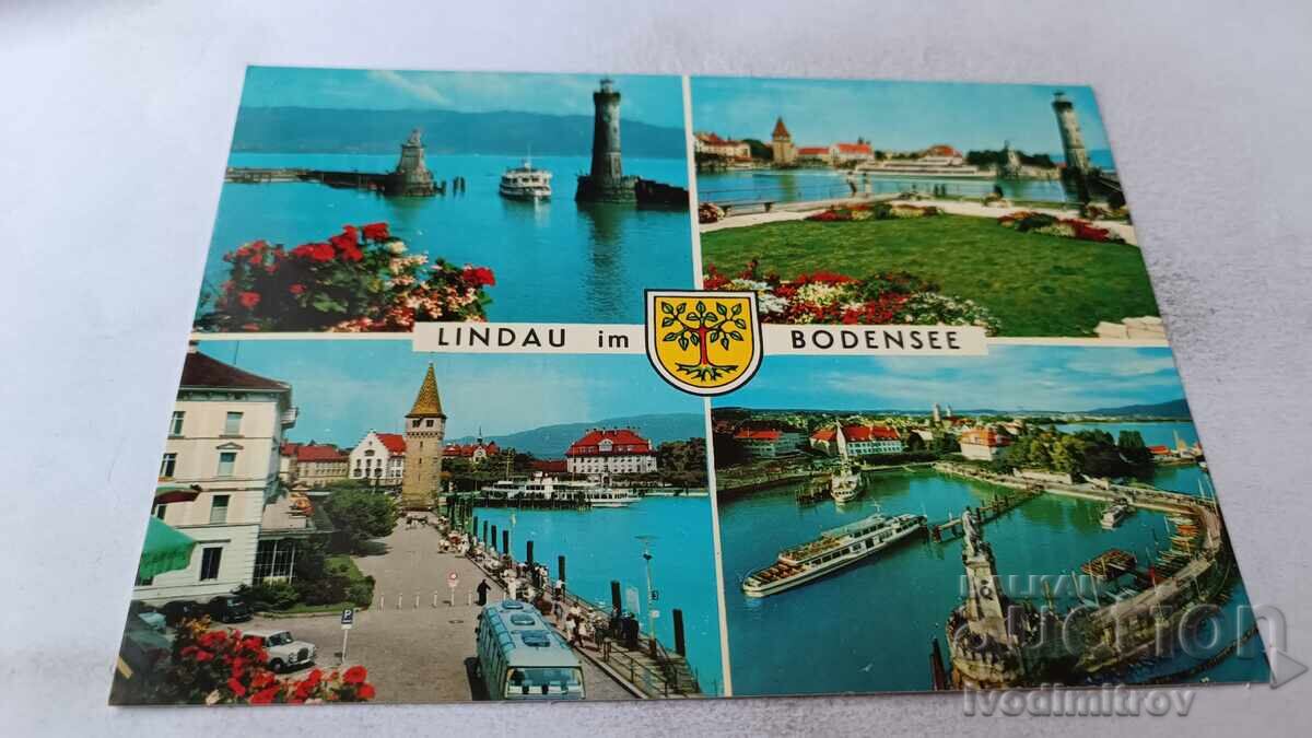 Postcard Lindau um Bodensee Holiday Island Collage Postcard Lindau um Bodensee Holiday Island Collage
