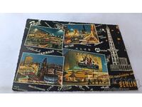 Postcard Berlin Night Views Collage