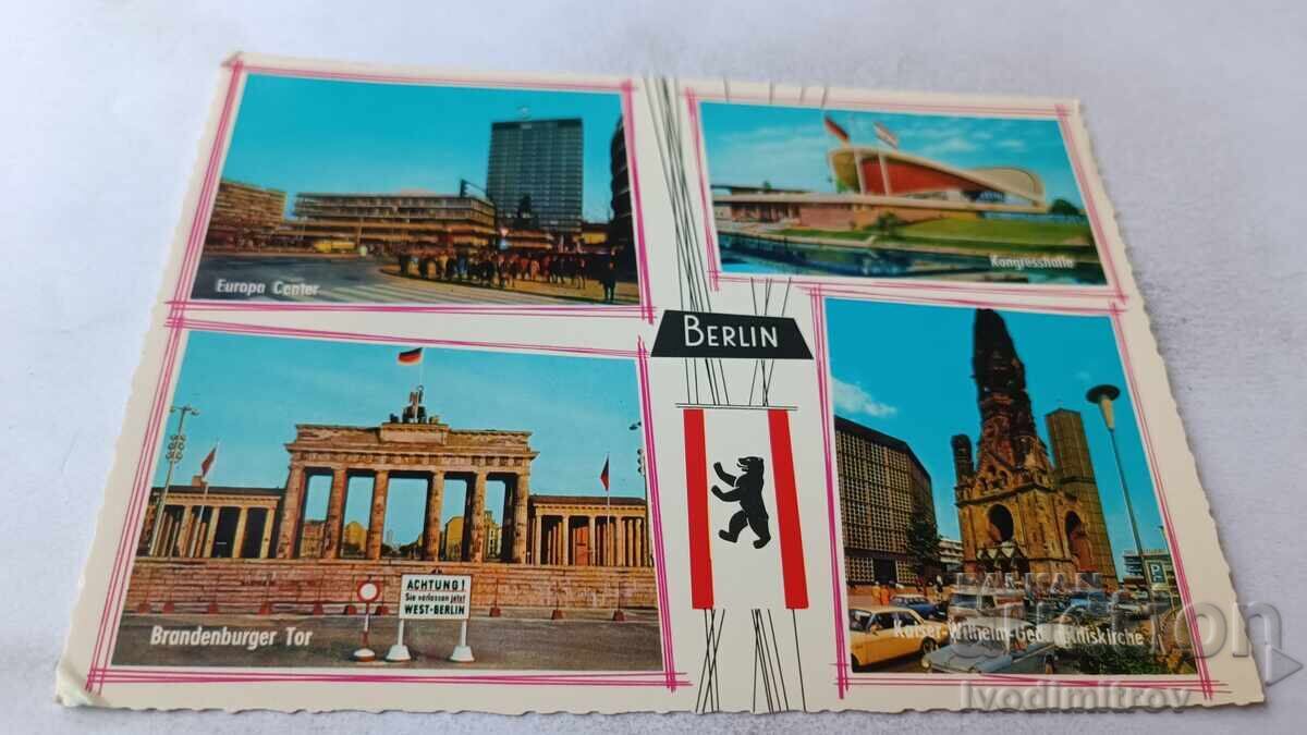 Γερμανική καρτ ποστάλ Βερολίνο Κολάζ