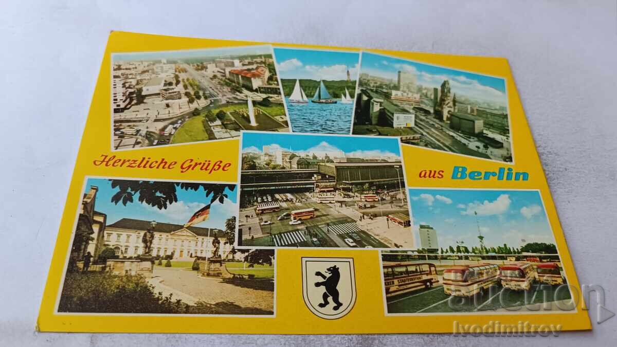 Cartolină poștală Berlin Colaj Cartolină poștală Berlin Colaj