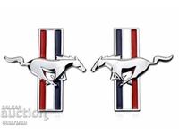 Embleme din aluminiu pentru Mustang - 79 mm./76 mm