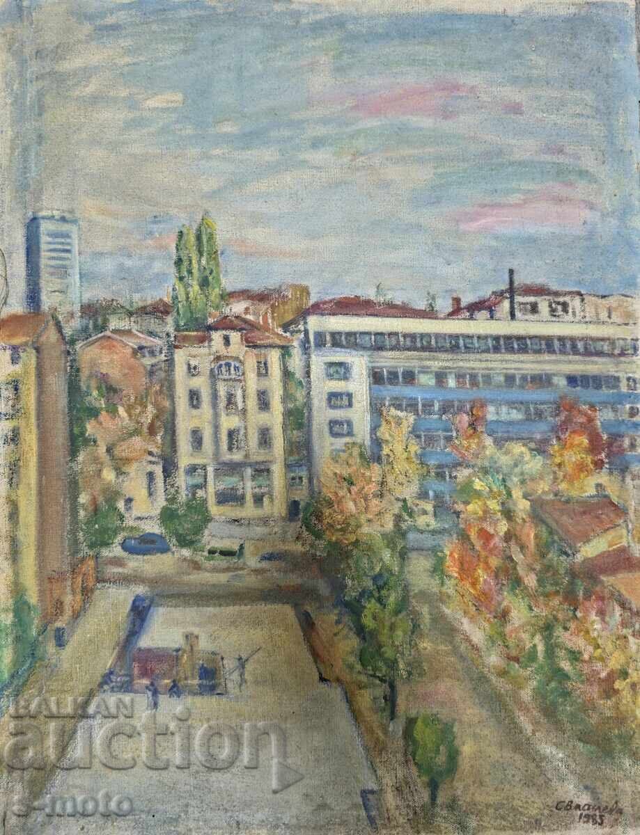 Licitație Stanka Vasileva tablou ulei Peisaj urban