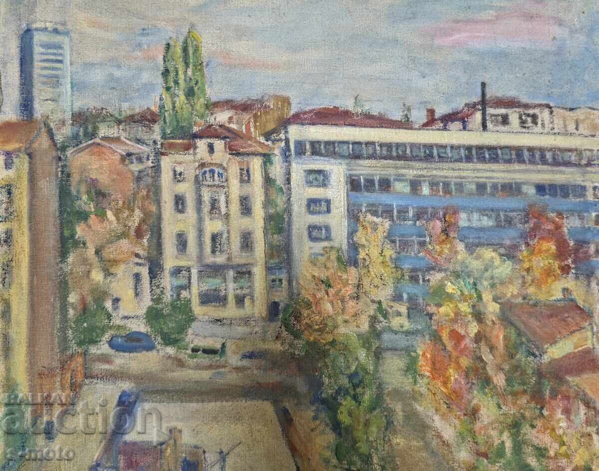 Stanka Vasileva tablou ulei Peisaj urban - 5