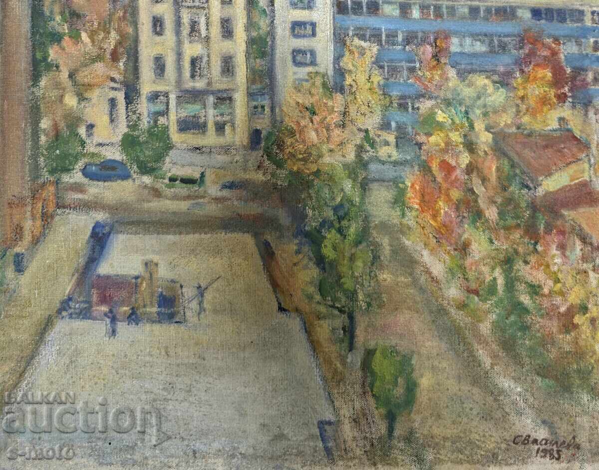 Stanka Vasileva tablou ulei Peisaj urban - 7